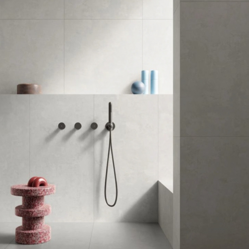 曼斯菲清水模磁磚-粉光白